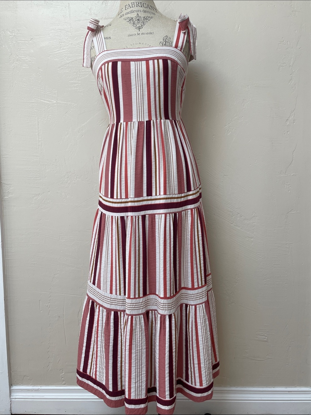 Striped Sundress with shoulder ties